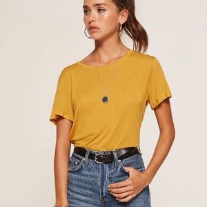 Reformation Flax Relaxed Tee Shirt